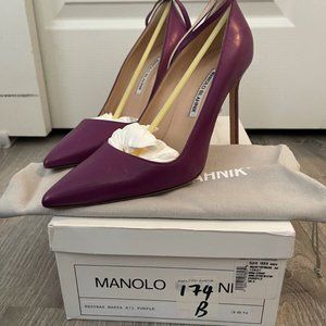 Manolo Blahnik 105MM BB Ankle Strap Pump 38.5